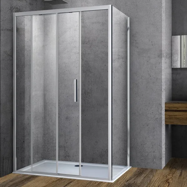 Душевой уголок Vincea Soft VSR-3SO8014CL 140х80 см, профиль хром Sancos — Оригинал