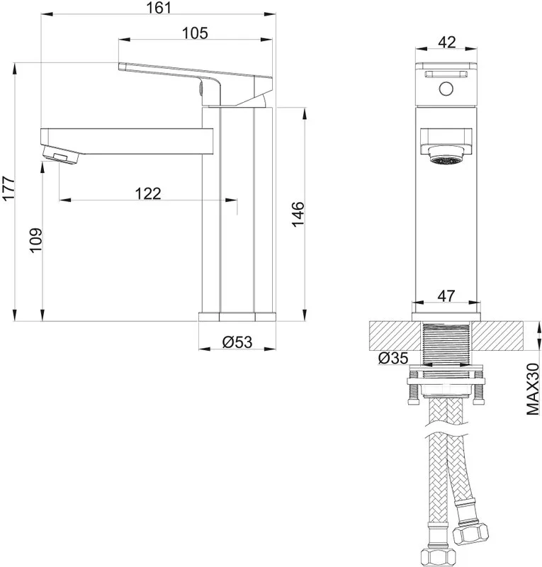 Смеситель для раковины Wonzon & Woghand WW-88139010-CR хром Sancos — официальный сайт