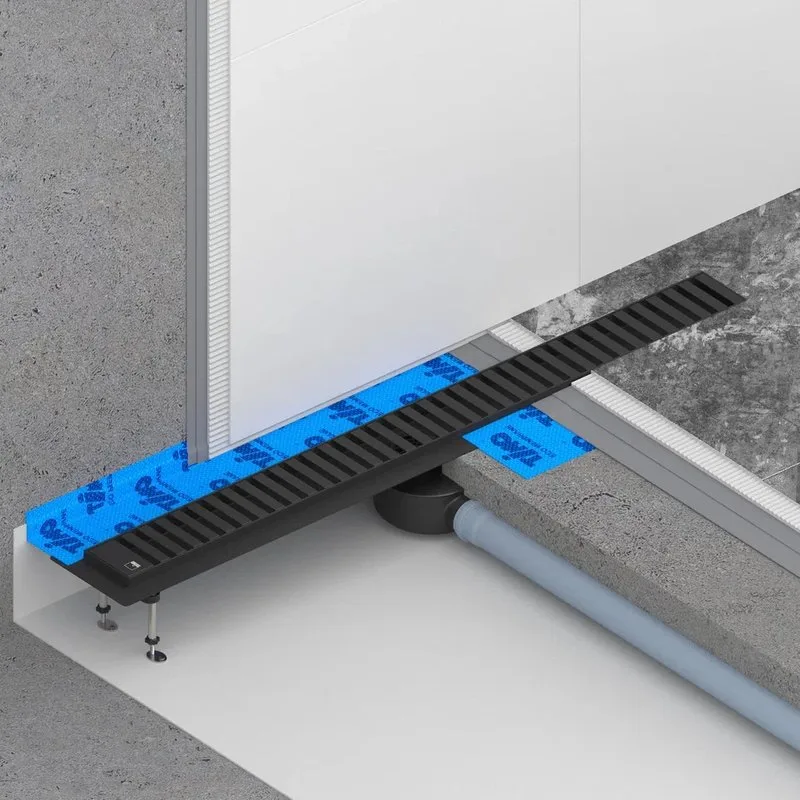 Душевой трап (лоток) Timo Drain Systems DS230108/03 800 вставка lines, черный Sancos — официальный сайт
