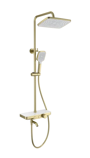 Душевая стойка Wonzon & Woghand WW-B3099-A-BG, брашированное золото Sancos — Оригинал