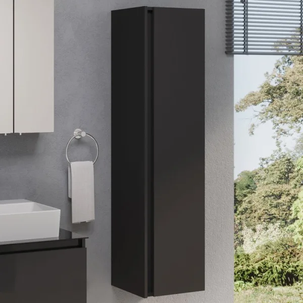 Шкаф-пенал для ванной VitrA Nuo 35 глянцевый антрацит Sancos — Оригинал