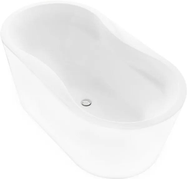 Акриловая ванна BelBagno BB407-1700-800 170x80 см, отдельностоящая, белая, овальная, на ножках Sancos — Оригинал