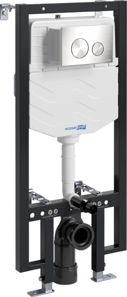 Система инсталляции для унитазов Wasserkraft Vils 56TLT.010.ME.BN02, с кнопкой смыва никель Sancos — Оригинал