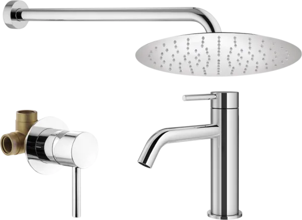 Комплект для ванной Plumberia Selection Ixo KITXO01CR53 С ВНУТРЕННЕЙ ЧАСТЬЮ, хром Sancos — Оригинал