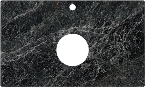 Столешница в ванную под раковину KERAMA MARAZZI Plaza Риальто 80 PL1 серая, с отверстием для смесите Sancos — Оригинал