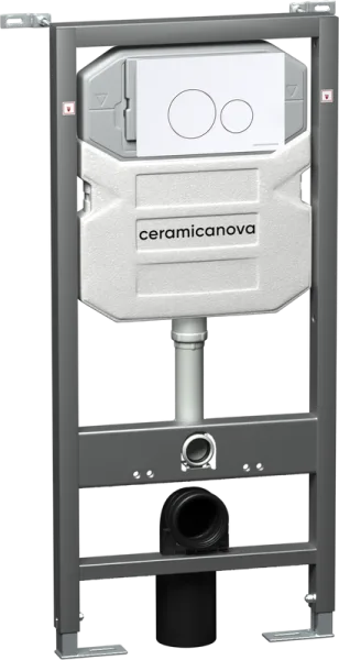 Система инсталляции для унитазов Ceramicanova Envision Round CN1001W, кнопка белая Sancos — Оригинал