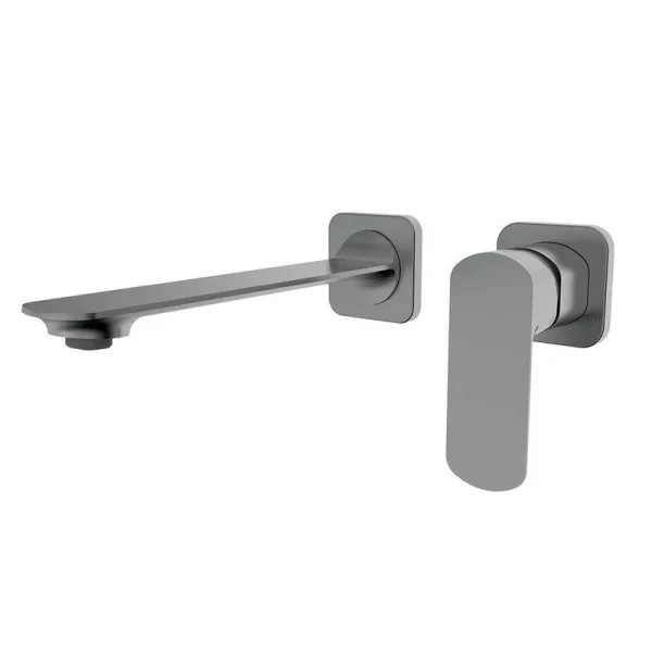 Смеситель для раковины на стену комплект, металл Gun Metal, AQUAme Asti AQM6315GM Sancos — Оригинал