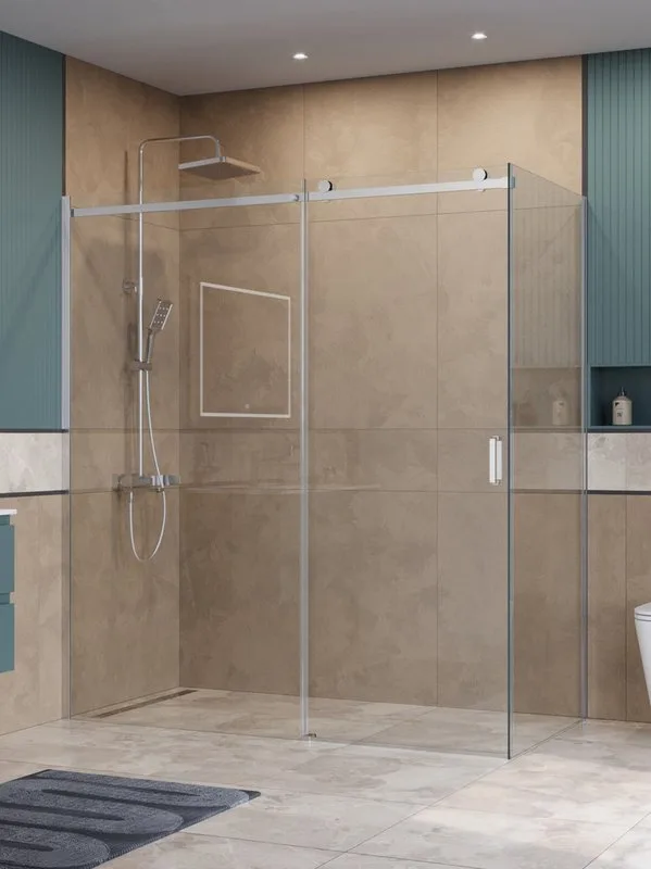 Душевой уголок BelBagno Soft Close-2 AH-1-180/80-C-Cr профиль хром Sancos — официальный сайт