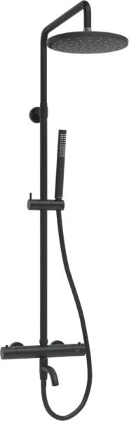 Душевая стойка Wasserkraft Elbe 7400 A288.077.217.BM Thermo, с термостатом, черная Sancos — Оригинал