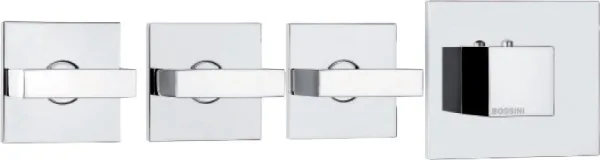 Термостатический смеситель встраиваемый Bossini Rectangular 3 Outlets LP Z033205, для ванны с душем, Sancos — Оригинал