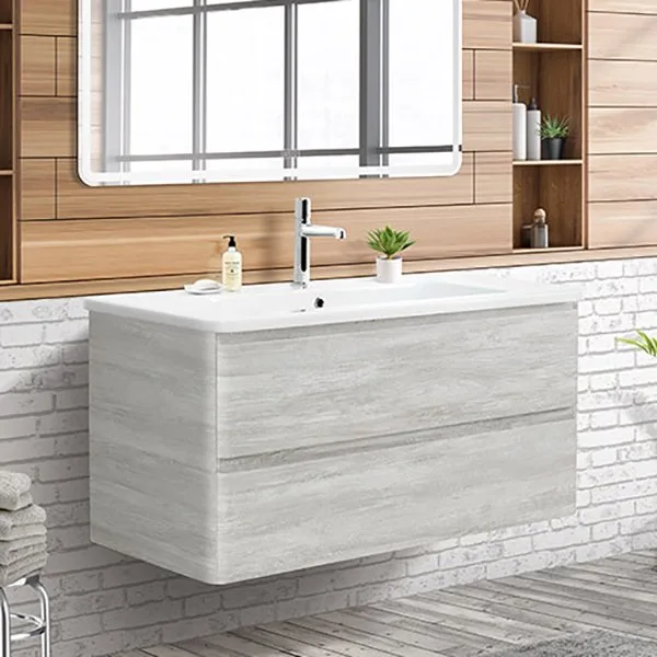 Тумба под раковину без столешницы BelBagno Albano-Cer 105 подвесная, rovere vintage bianco Sancos — Оригинал