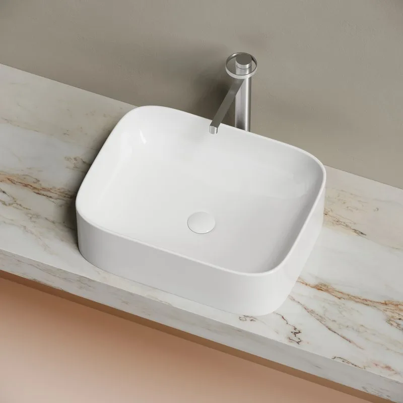 Накладная раковина Ceramicanova Element CN6052 белая глянцевая Sancos — официальный сайт