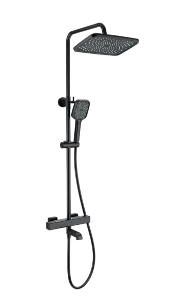 Душевая стойка Wonzon & Woghand STAY 2 WW-B3016-T1-MB, матовая черная Sancos — Оригинал