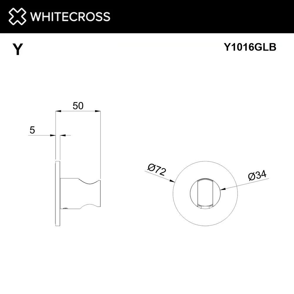 Настенный держатель WHITECROSS Y Y1016GLB брашированное золото Sancos — официальный сайт