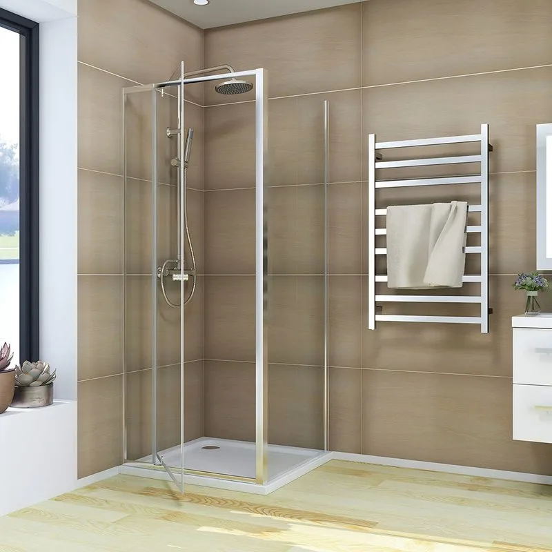 Душевой уголок Veconi Rovigo RV-026 110х90 см, профиль глянцевый хром, стекло прозрачное Sancos — официальный сайт