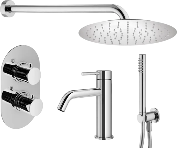 Комплект для ванной Plumberia Selection Ixo KITXOT18CR53 С ВНУТРЕННЕЙ ЧАСТЬЮ, хром Sancos — Оригинал
