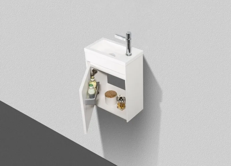 Тумба под раковину без столешницы BelBagno Pietra Mini 46 L bianco lucido Sancos — официальный сайт