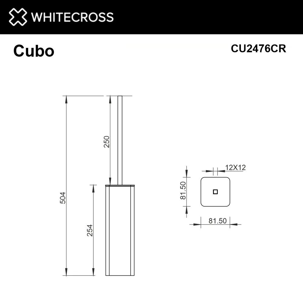 Ершик WHITECROSS Cubo CU2476CR напольный, хром Sancos — официальный сайт