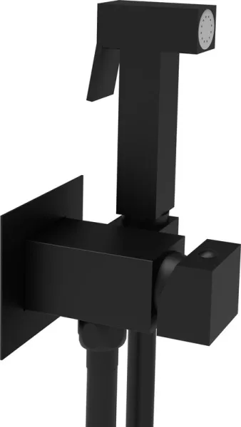 Гигиенический душ Paffoni Tweet Square ZDUP112NO со смесителем, С ВНУТРЕННЕЙ ЧАСТЬЮ Sancos — Оригинал