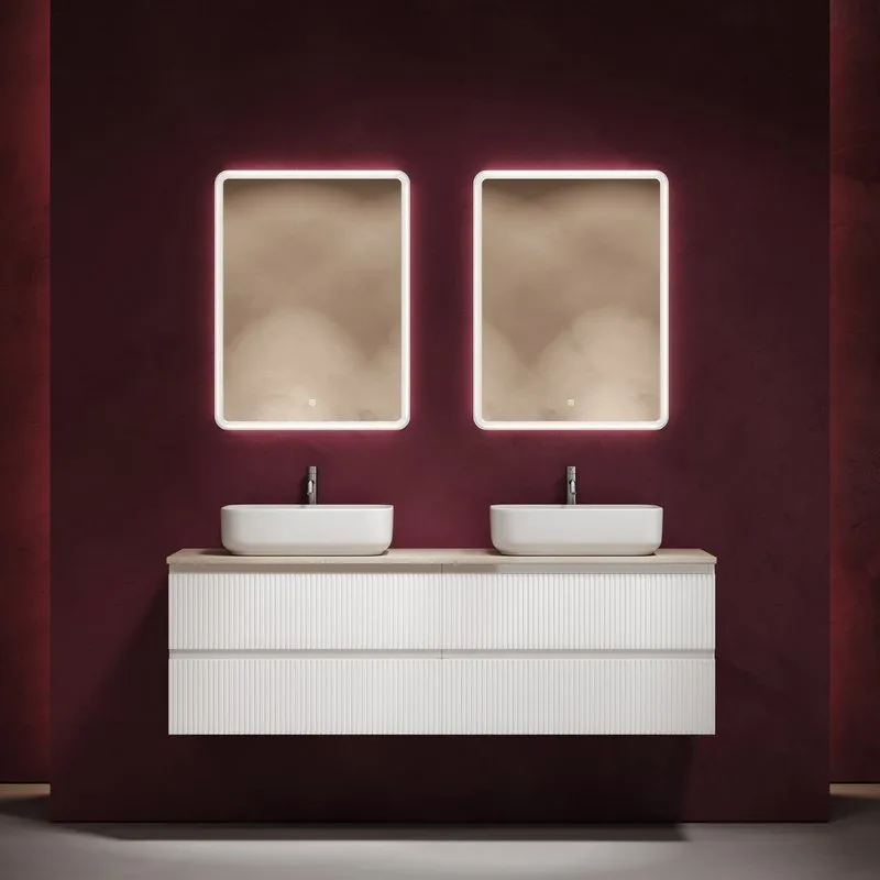 Тумба с раковиной Sancos Snob T 160 bianco, столешница бежевая TT160A2X, раковина CN5043 Sancos — официальный сайт
