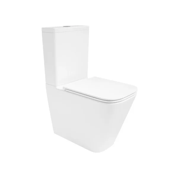 Унитаз-компакт напольный Vincea Q-Line VT2-12T с микролифтом, безободковый, белый Sancos — Оригинал