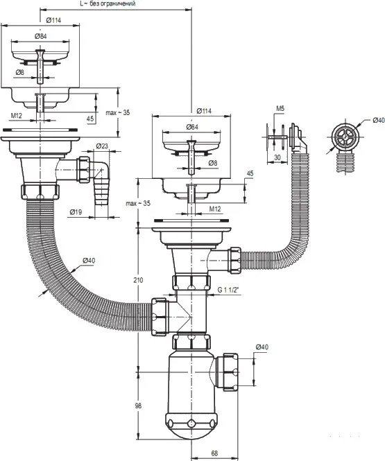 Мойка кухонная Granula 7802, графит Sancos — официальный сайт