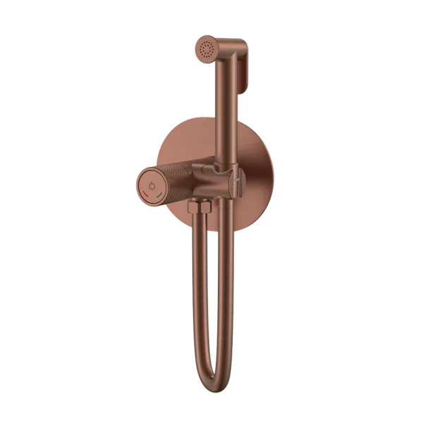 Гигиенический душ Boheme Tech 157-BRB со смесителем, С ВНУТРЕННЕЙ ЧАСТЬЮ, brushed bronze Sancos — Оригинал