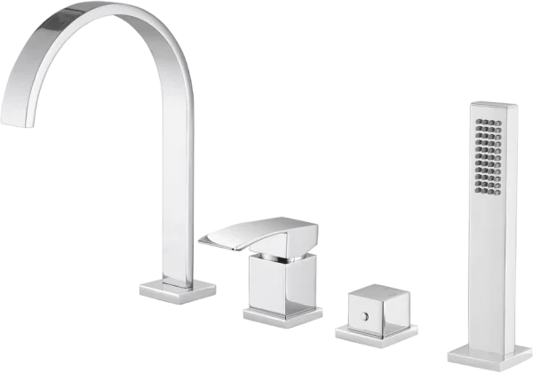Смеситель на борт ванны Abber Wasserfall AF8613, хром Sancos — Оригинал