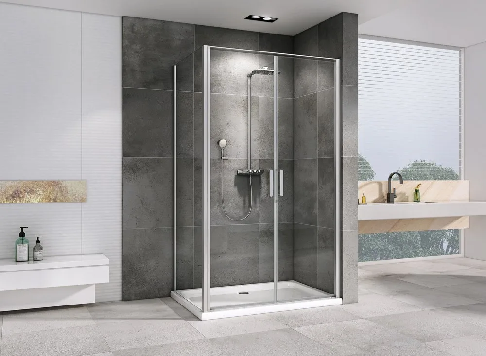 Душевой уголок Abber Sonnenstrand AG04100C-S90 100x90, профиль хром, стекло прозрачное Sancos — официальный сайт