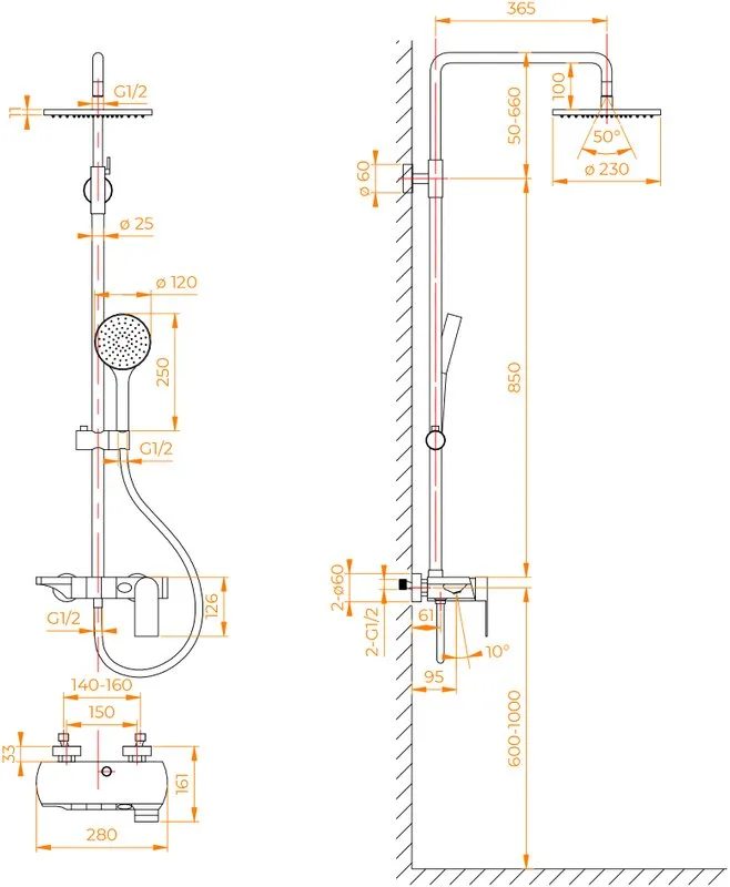 Душевая стойка RGW Shower Panels SP-33W, матовый белый Sancos — официальный сайт