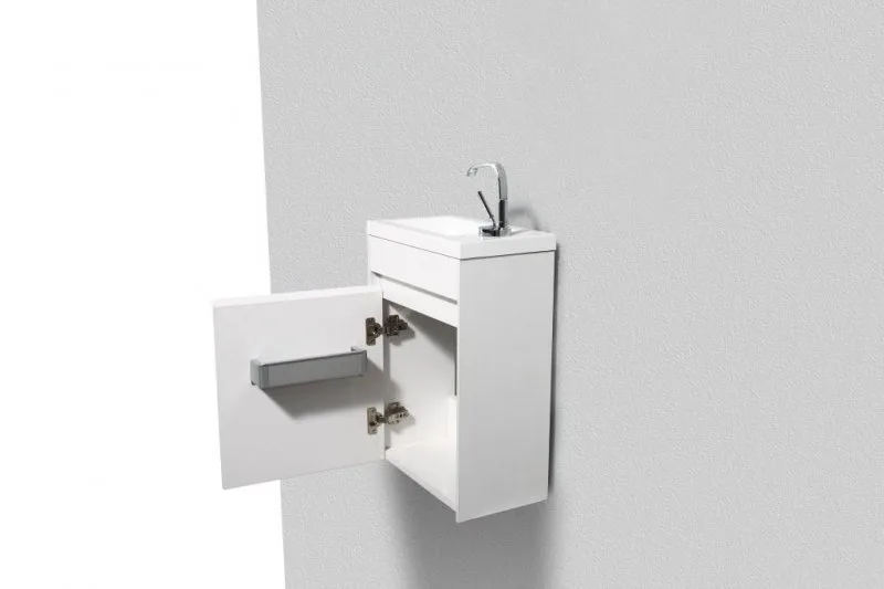 Тумба под раковину без столешницы BelBagno Pietra Mini 46 L bianco lucido Sancos — официальный сайт