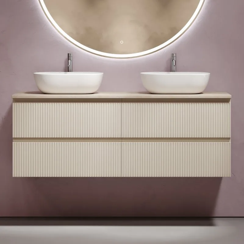 Тумба с раковиной Sancos Snob T 140 beige soft, столешница бежевая TT140A2X, раковина CN6009 Sancos — официальный сайт