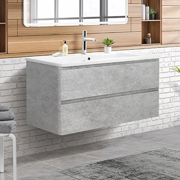 Тумба под раковину без столешницы BelBagno Albano-Cer 105 подвесная, cemento verona grigio Sancos — Оригинал