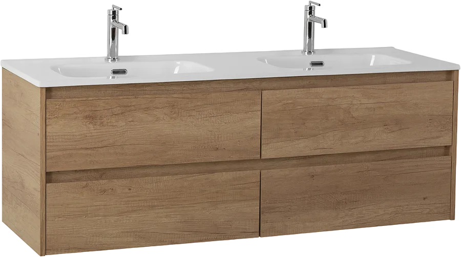 Тумба под раковину без столешницы BelBagno Kraft 140 4 ящика, для двоих, rovere nebrasca nature Sancos — официальный сайт