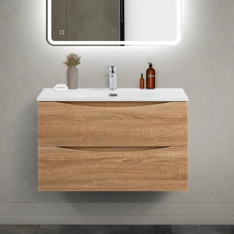 Тумба под раковину без столешницы BelBagno Marino-cer-mini 80 подвесная, rovere bianco Sancos — официальный сайт