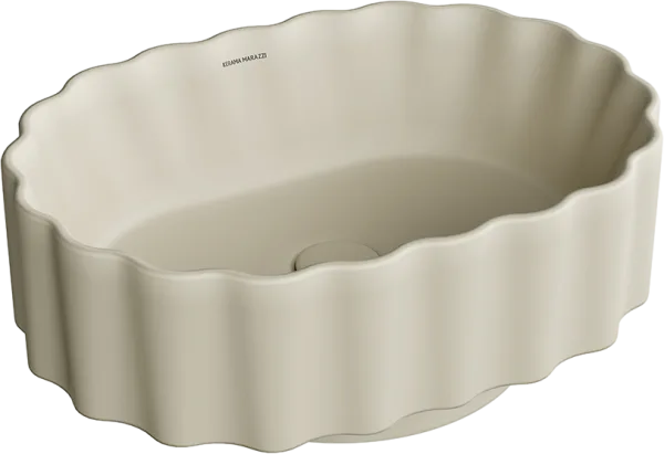 Накладная раковина KERAMA MARAZZI Conchiglia 50 песочная матовая Sancos — Оригинал