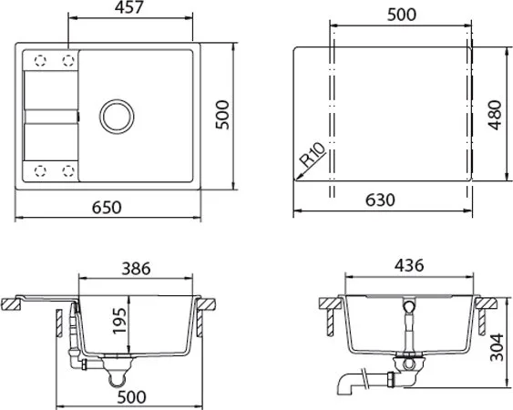Мойка кухонная Schock Optima 50D Cristalite саббиа Sancos — официальный сайт