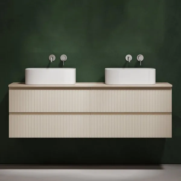 Тумба с раковиной Sancos Snob T 160 beige soft, столешница бежевая TT160A2, раковина CN6052 Sancos — Оригинал