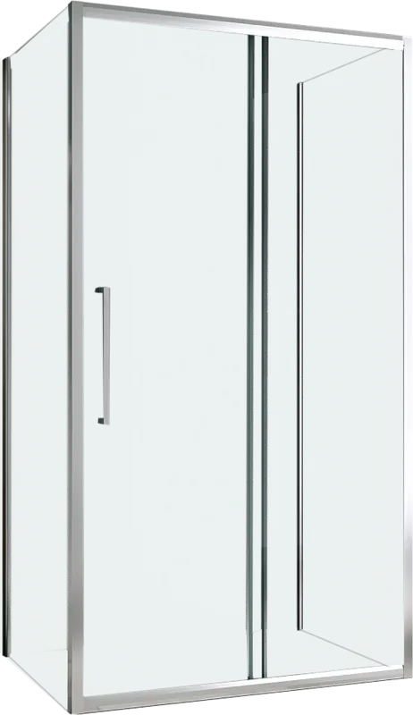Душевой уголок Abber Schwarzer Diamant AG30150H-S100-S100 150x100, профиль хром, стекло прозрачное Sancos — официальный сайт