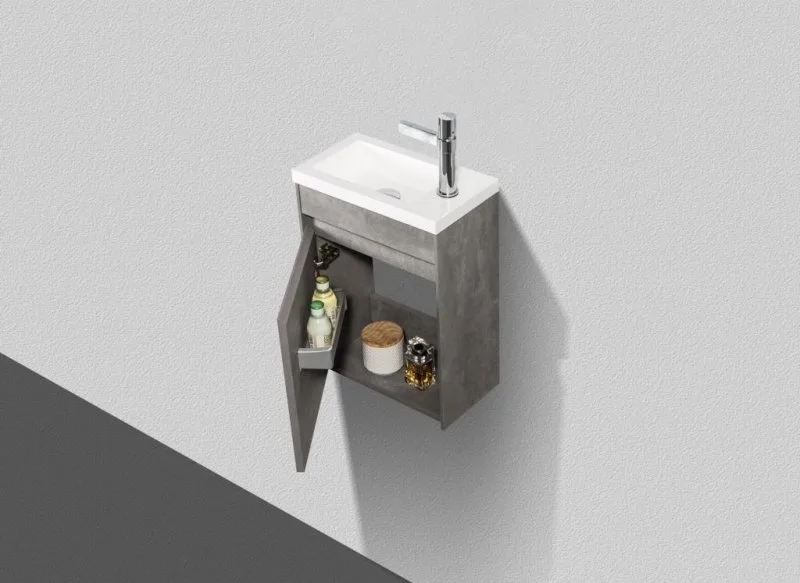 Тумба под раковину без столешницы BelBagno Pietra Mini 46 L stucco cemento Sancos — официальный сайт