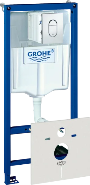 Система инсталляции для унитазов Grohe Rapid SL 38929000, 4 в 1 с кнопкой смыва Sancos — Оригинал