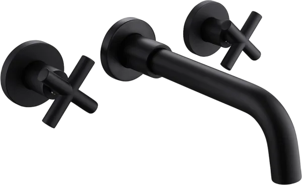 Смеситель для раковины Abber Wasser Kreis AF81121B С ВНУТРЕННЕЙ ЧАСТЬЮ, черный Sancos — Оригинал