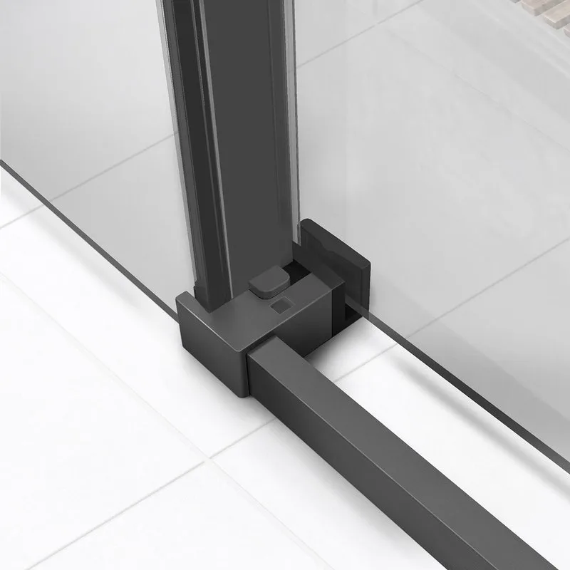Душевой уголок Vincea Slim Soft VSR-1SS9012CLGM 120x90, профиль вороненая сталь, стекло прозрачное Sancos — официальный сайт