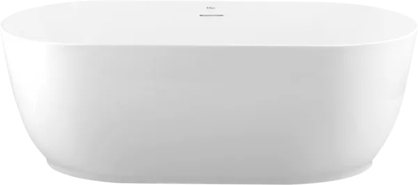 Акриловая ванна BelBagno BB413 170x80 см, отдельностоящая, белая матовая, овальная, со сливом-перели Sancos — Оригинал
