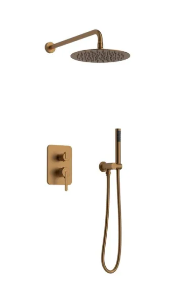 Душевой комплект ALTROBAGNO Юнион (Unione) 040109 BC С ВНУТРЕННЕЙ ЧАСТЬЮ, матовая медь Sancos — Оригинал