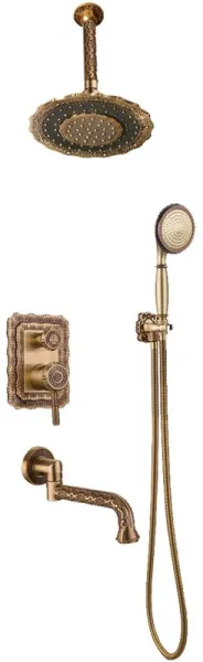Душевой комплект Bronze de Luxe Windsor 10137/1DF, С ВНУТРЕННЕЙ ЧАСТЬЮ Sancos — Оригинал