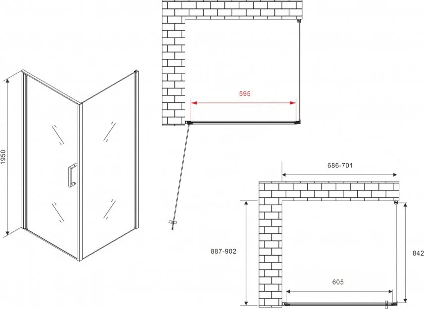Душевой уголок Abber Sonnenstrand AG04070M-S90M 90x70, профиль хром, стекло матовое Sancos — официальный сайт