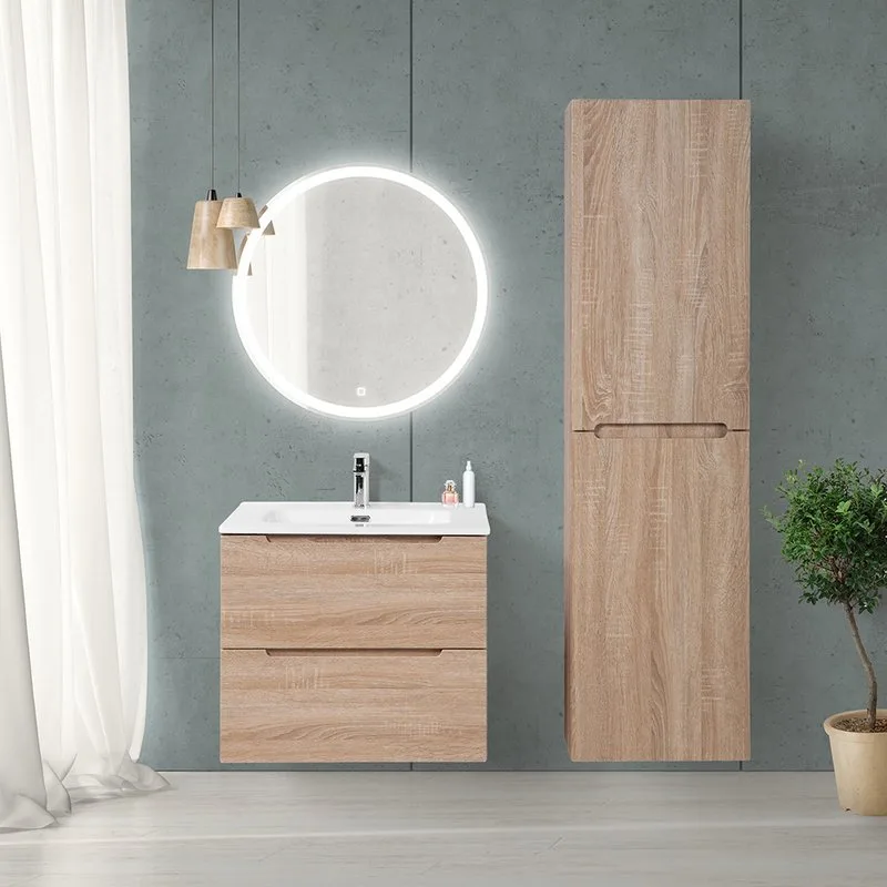 Шкаф-пенал для ванной BelBagno Etna 40 R rovere bianco Sancos — официальный сайт