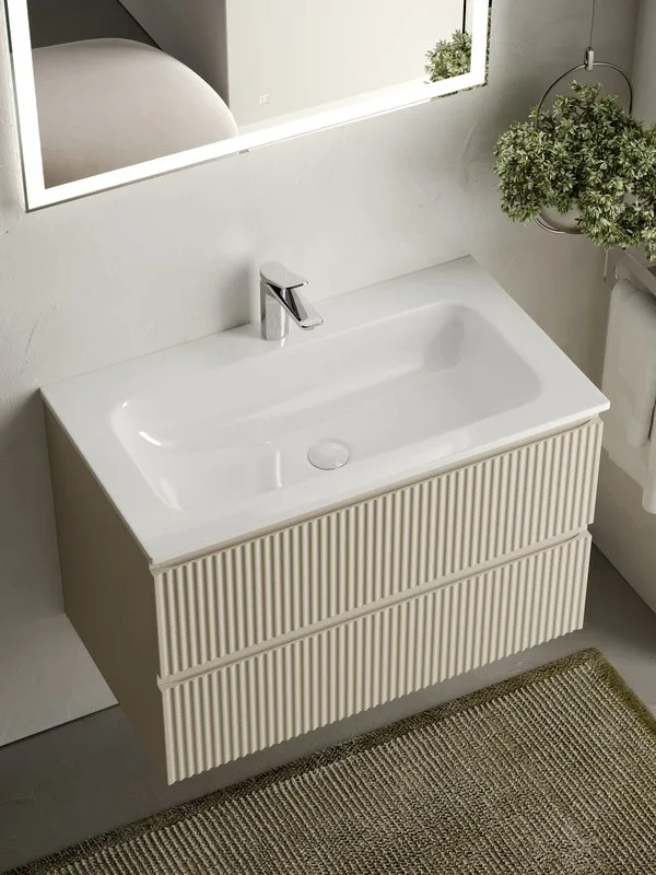 Тумба с раковиной Sancos Snob R 80 см, beige soft Sancos — официальный сайт