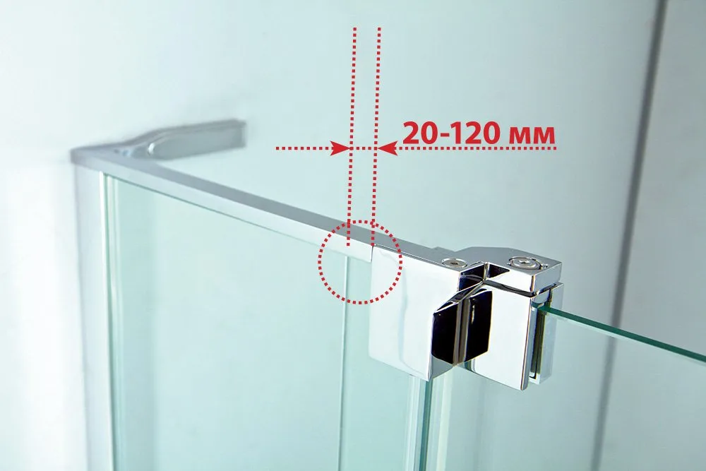Душевой уголок Cezares Slider SLIDER-AH-1-90-80/90-C-Cr 90х90 см, профиль хром, стекло прозрачное Sancos — официальный сайт